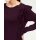 Feinstrickpullover m. Rüschen, bordeaux
