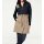 Patchwork-Trenchcoat mit Leder, bunt