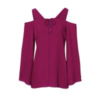Chiffonbluse m. Cut-Outs, fuchsia
