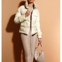 Marken-Steppjacke m. Fellimitat, sand