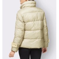 Marken-Steppjacke m. Fellimitat, sand