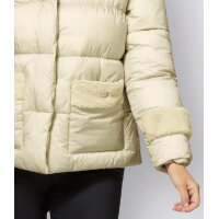 Marken-Steppjacke m. Fellimitat, sand