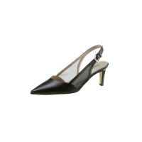 Goat nappa leather ling pumps, black