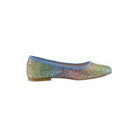 Ballerina flat with glitter look, multicolour
