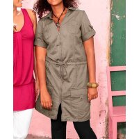 Safaristyle-Kleid, khaki