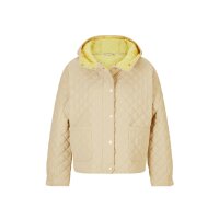 Übergang-Steppjacke m.Kapuze, sand-zitrone