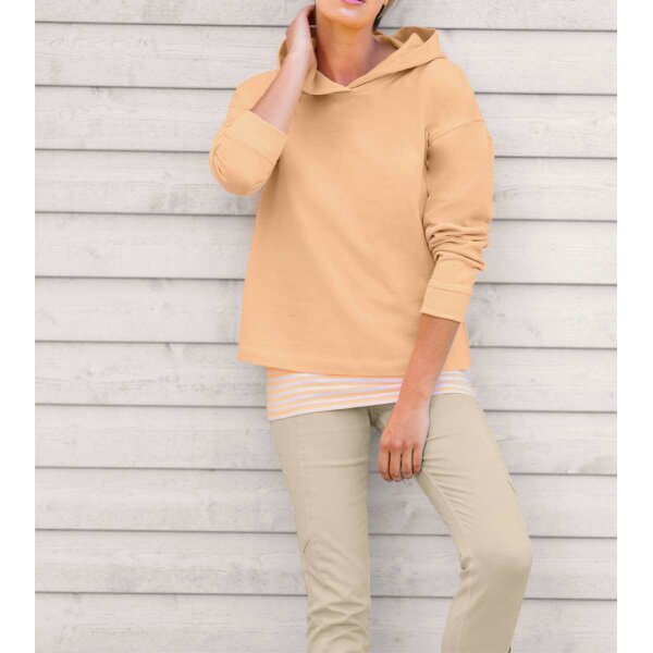 Sweatshirt with hood, apricot