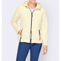 Kapuzen-Fleece-Jacke, champagner