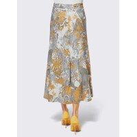 Lyocell panel skirt, ecru-ochre-grey