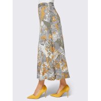 Lyocell panel skirt, ecru-ochre-grey