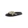 Braid look mule with metalic trim, black-golden coloured