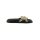 Braid look mule with metalic trim, black-golden coloured
