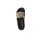 Braid look mule with metalic trim, black-golden coloured
