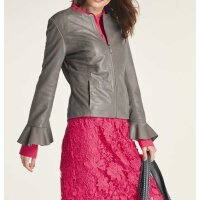 Leather jacket, grey