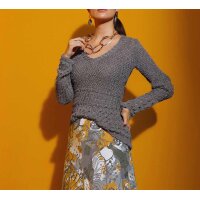 Sweater with fluffy yarn, grey
