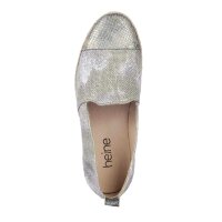 Slipper, beige-grau-hellblau