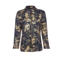 Sweatjacke, marine-goldfarben