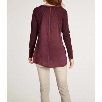 Shirt with lace, bordeaux