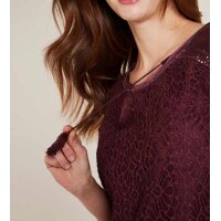 Shirt with lace, bordeaux