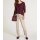 Shirt with lace, bordeaux