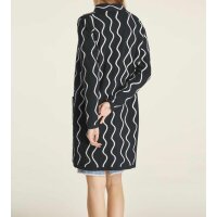 Strickmantel, schwarz-weiß