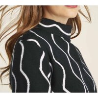 Strickmantel, schwarz-weiß