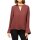 Bluse m. Cut-Out, rotbraun