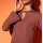 Bluse m. Cut-Out, rotbraun