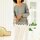 Designer-Bluse m. Spitze, schilf