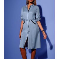 Shirt blouse dress, blue