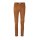 Goat velours trousers with zipper, terracotta