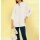Stand-up collar blouse with cut-outs, white