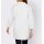 Stand-up collar blouse with cut-outs, white