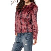 Weave fur jacket, bordeaux
