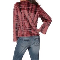Weave fur jacket, bordeaux