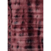 Weave fur jacket, bordeaux