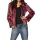 Weave fur jacket, bordeaux