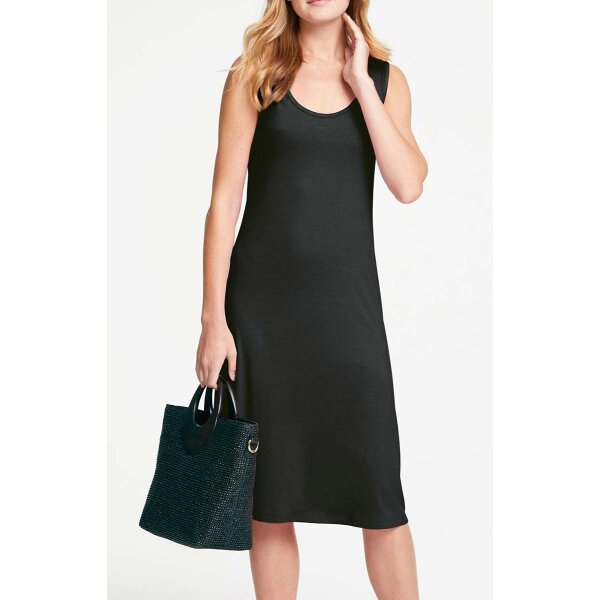 Dress with back decollete, black