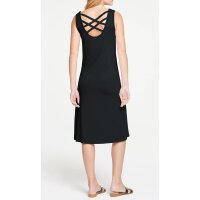 Dress with back decollete, black
