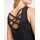 Dress with back decollete, black