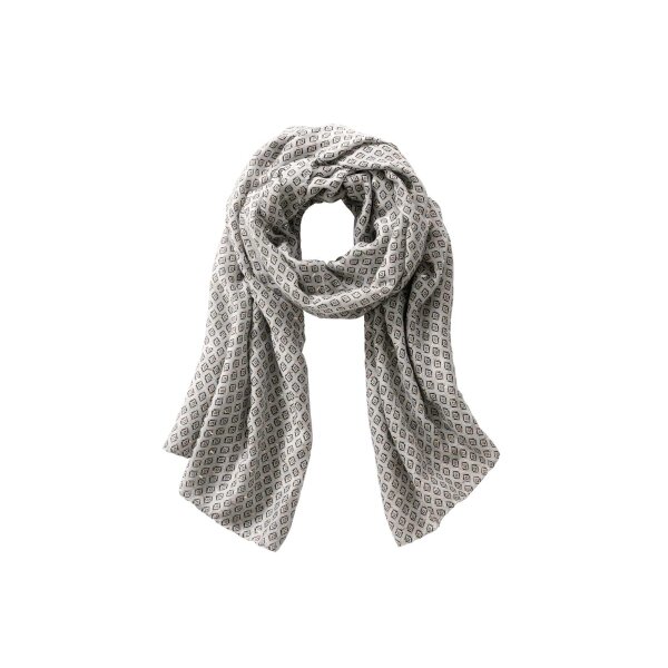 Metalic print scarf, silber grey