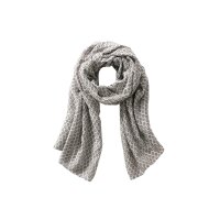 Metalic print scarf, silber grey