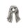 Metalic print scarf, silber grey