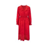Jacquard-Kleid, rot