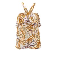 Blusentop m. Volants, bunt