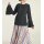 Bluse m. Volants, schwarz