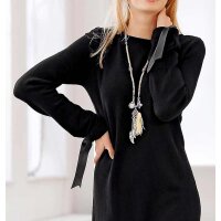 Designer-Strickkleid, schwarz