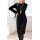 Designer-Strickkleid, schwarz