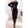 Designer-Strickkleid, schwarz