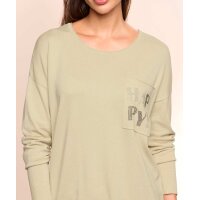 Sweter z brokatowymi kamieniami, piaskowy